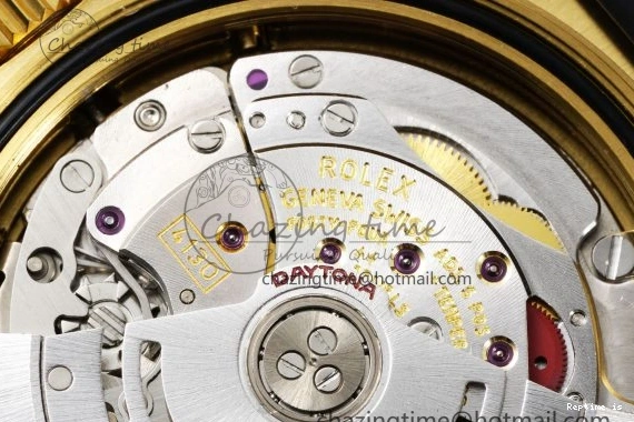 1222 OnTrend Daytona 116518 BTF 1:1 Best Edition YG Black Dial on Oysterflex Rubber Strap SA4130 V 2260